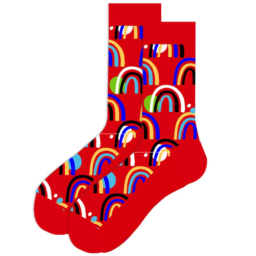 Men's Socks Santa Claus Moose Men's Mid-tube Socks Tide Cotton Socks - Bellarte Enchanté Men's Socks Santa Claus Moose Men's Mid-tube Socks Tide Cotton Socks